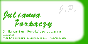 julianna porpaczy business card